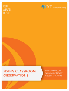 Fixing Classroom Observations publication cover.