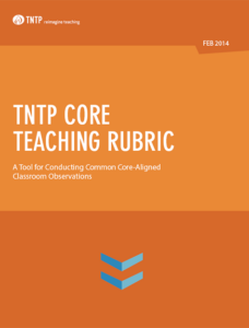 TNTP Core Teaching Rubric publication cover.
