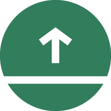 An icon of a circle containing an arrow pointing up.