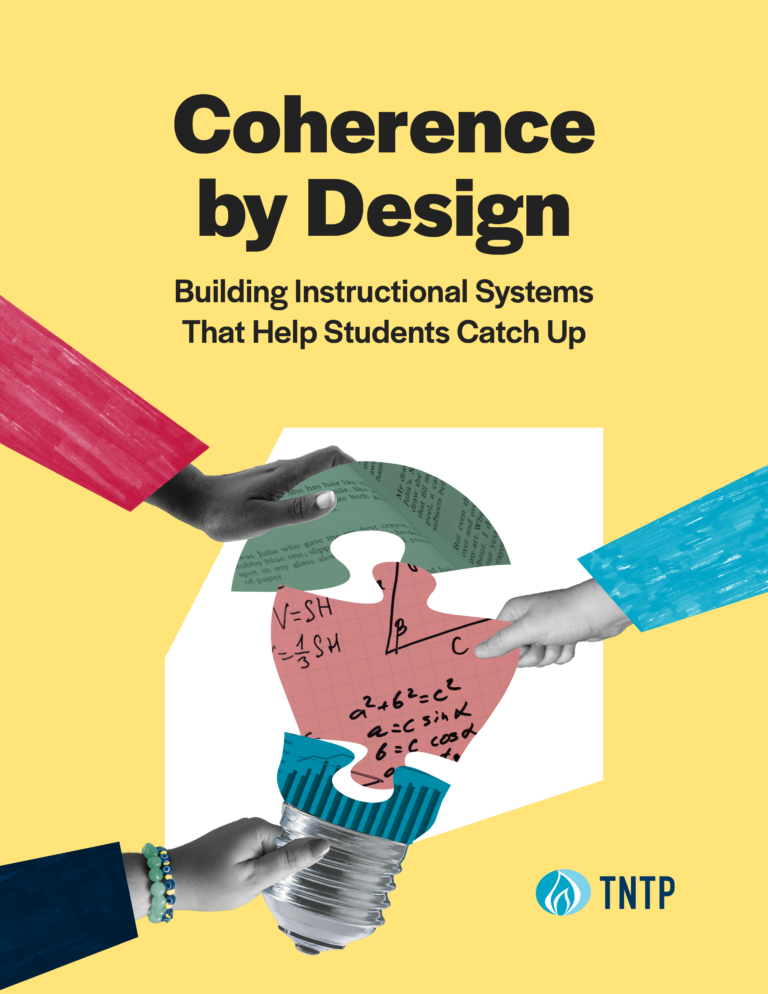 Yellow background with collage of hands building a lightbulb our of puzzle pieces.